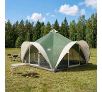 Tenda Tipi con tetto Verde 18 Persone Poliestere e Acciaio