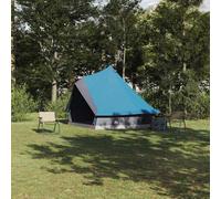 vidaXL Tenda Tipi Familiare con tetto Blu e Grigio 400 x 346 x 250 cm
