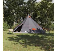 vidaXL Tenda Tipi Familiare Grigio e arancione 560 x 560 x 300 cm