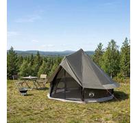 vidaXL Tenda Tipi Marrone Grigio 250 x 250 cm Poliestere e Acciaio