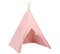 vidaXL Tenda Tipi per Bambini con Borsa Pieghevole Tenda da Gioco Bimbi Arredi Interni Cameretta Viaggio Rosa in Microfibra Poliestere 120x120x150 cm