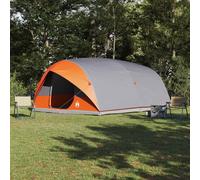 vidaXL Tenda tunnel Grigio e arancione 500 x 348 x 200 cm taffetà