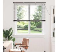 vidaXL Tenda Veneziana Nero 175 x 130 cm 25 mm Alluminio