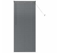 vidaXL Tendaggi a veneziana Grigio Scuro 175 x 80 cm Alluminio