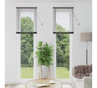 vidaXL Tenda per Finestra con Tende Altro Nero 60 x 220 cm Alluminio