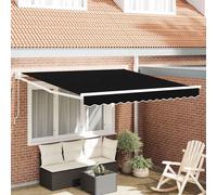 vidaXL Tendalino Manuale Estensibile Nero 350 x 250 cm