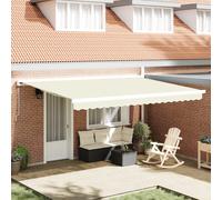 vidaXL Tendalino Manuale Estensibile Panna 450x300 cm
