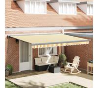 vidaXL Tendalino Manuale Retrattile Arancione e Bianco 450x300 cm