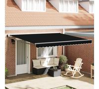vidaXL Tendalino Manuale Retrattile Nero 400 x 300 cm