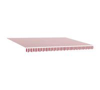 vidaXL Tendalino Manuale Retrattile Rosso e Bianco 450 x 300 cm. È Resistente, Perfetto per Esterni, Offre Ombra dal Sole, con Angolo Regolabile. Resistente agli UV e all'Acqua, è Facile da Montare.