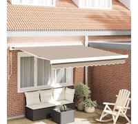 vidaXL Tendalino Manuale Riavvolgibile Beige 350 x 250 cm