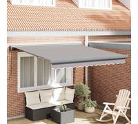 vidaXL Tendalino Manuale Ritrattile Grigio Chiaro 350x250 cm