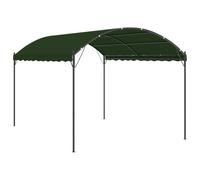 Gazebo 4 x 3 x 2,6 m Verde Poliestere e Acciaio