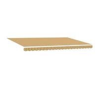 vidaXL Tende a Bracci manuali retrattili a Righe Multicolori Giallo, Grigio e Bianco 500 x 350 cm per Patio e Balcone. Ombra Esterna, Copertura Tenda, Riparo e Protezione dal Sole con Tecnologia UV
