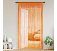 vidaXL Tende a Filo 2 pz Arancio 140x250 cm, Tenda a Frange, Tenda a Tasca con Asta, divisorio, Tenda a Corda per Porte, Tenda a Filo