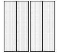vidaXL Tende Antimosche per Porta 2 pz con Magneti Nero 220x100cm