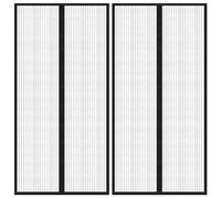 vidaXL Tende Antimosche per Porta 2 pz con Magneti Nero 220x100cm