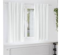 vidaXL Tende Blackout con Anelli 2 PCS Bianco Brillante 175 x 140 cm, Tende per Salotto, Moderne e oscuranti, Leggere, per Privacy e opzioni di Apertura Manuale