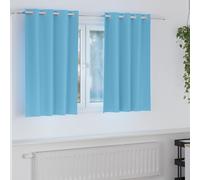 vidaXL Tende Blackout con Anelli 2 pcs Blu Chiaro 140 x 140 cm