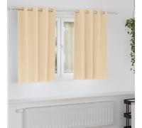 vidaXL Tende Blackout con Anelli 2 pcs Crema 140 x 140 cm Poliestere