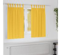 vidaXL Tende Blackout con Anelli 2 pcs Giallo senape 140 x 140 cm