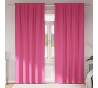 vidaXL Tende Blackout con Anelli 2 pcs Rosa Vivo 260 x 140 cm