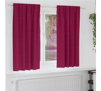 vidaXL Tende Blackout con Anelli 2 pcs Rosso Vino 175 x 140 cm