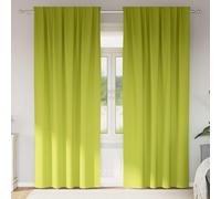 vidaXL Tende Blackout con Anelli 2 pcs Verde 225 x 140 cm Poliestere