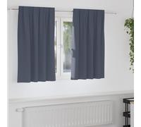 vidaXL Tende Blackout con Anelli 2 pz Antracite 140 x 140 cm