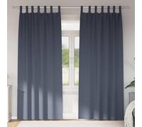 vidaXL Tende Blackout con Anelli 2 pz Antracite 225 x 140 cm