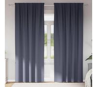 vidaXL Tende Blackout con Anelli 2 pz Antracite 225 x 140 cm