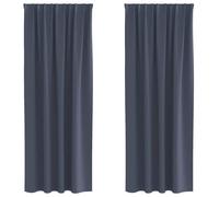 vidaXL Tende Blackout con Anelli 2 pz Antracite 225 x 140 cm