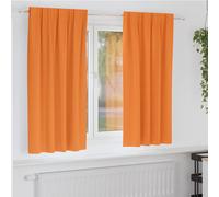vidaXL Tende Blackout con Anelli 2 pz Arancione 175 x 140 cm