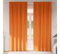 vidaXL Tende Blackout con Anelli 2 pz Arancione Vivo 260 x 140 cm