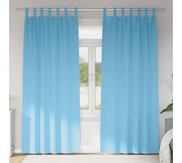 vidaXL Tende Blackout con Anelli 2 pz Azzurro 245 x 140 cm Poliestere