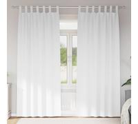 vidaXL Tende Blackout con Anelli 2 pz Bianco Puro 245 x 140 cm