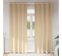 vidaXL Tende Blackout con Anelli 2 pz Crema 260 x 140 cm Poliestere
