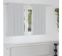vidaXL Tende Blackout con Anelli 2 pz Grigio Chiaro 140 x 140 cm
