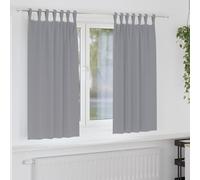 vidaXL Tende Blackout con Anelli 2 pz Grigio Chiaro 175 x 140 cm
