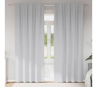 vidaXL Tende Blackout con Anelli 2 pz Grigio Chiaro 225 x 140 cm