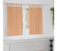 vidaXL Tende Blackout con Anelli 2 pz Marrone Chiaro 140 x 140 cm