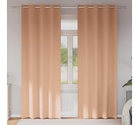 vidaXL Tende Blackout con Anelli 2 pz Marrone Chiaro 225 x 140 cm