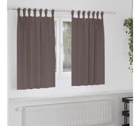 vidaXL Tende Blackout con Anelli 2 pz Marrone Scuro 140 x 140 cm
