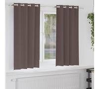 vidaXL Tende Blackout con Anelli 2 pz Marrone Scuro 175 x 140 cm