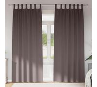 vidaXL Tende Blackout con Anelli 2 pz Marrone Scuro 225 x 140 cm