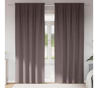 vidaXL Tende Blackout con Anelli 2 pz Marrone Scuro 225 x 140 cm