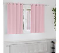 vidaXL Tende Blackout con Anelli 2 pz Rosa baby 140 x 140 cm