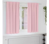 vidaXL Tende Blackout con Anelli 2 pz Rosa baby 175 x 140 cm