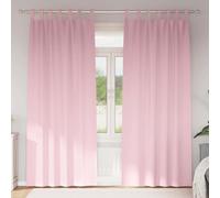 vidaXL Tende Blackout con Anelli 2 pz Rosa baby 245 x 140 cm