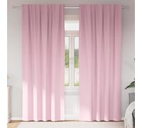 vidaXL Tende Blackout con Anelli 2 pz Rosa baby 260 x 140 cm